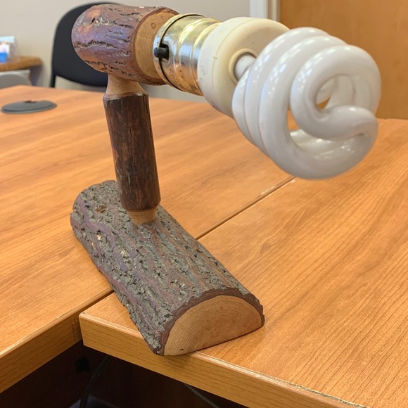 Rustic Wooden Table Lamp - Picture 6 of 7